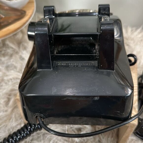 Vintage Stromberg-Carlson USA Untested As Is Black Rotary Desk Telephone - Picture 4 of 17